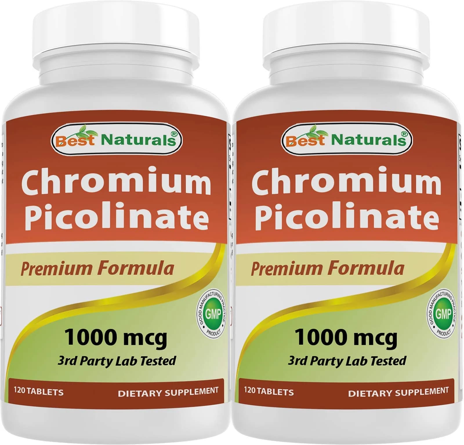Best Naturals Chromium Picolinate 1000 mcg | 2 Pack of 120 Tablets for Metabolism Support in India