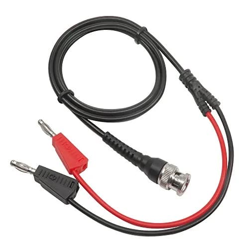 Amadget Coaxial Cable BNC Male to Dual Banana Plug Test Lead | 50Ω Impedance, 120cm Line thumbnail 1