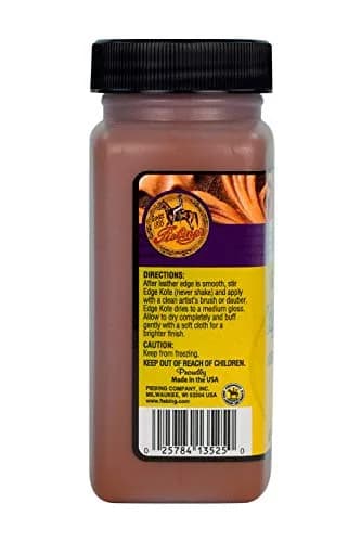 Fiebing's Edge Kote Leather Edge Paint 4 oz (118 ml) Light Brown | Professional Flexible Water-Resistant Finish thumbnail 2