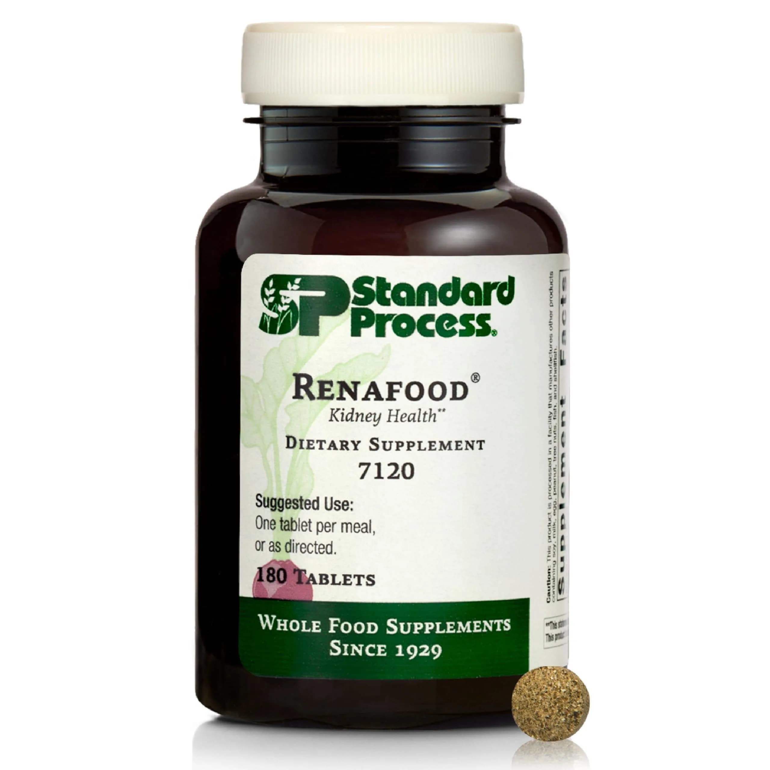 Standard Process Renafood Kidney Support Supplement 180 Tablets | Whole Food-Based Kidney Nutrition — Tablet