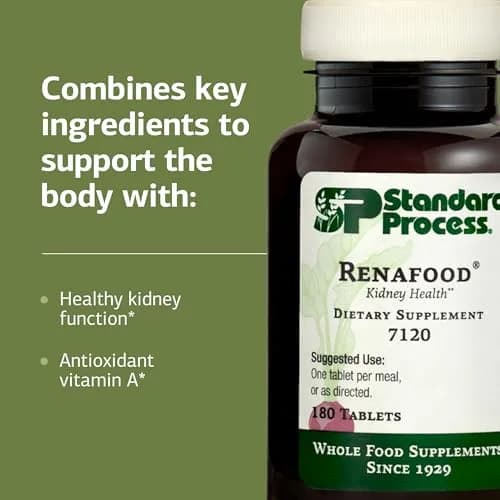Standard Process Renafood Kidney Support Supplement 180 Tablets | Whole Food-Based Kidney Nutrition thumbnail 4