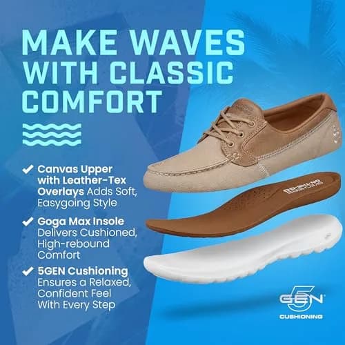 Skechers Performance Women's Go Walk Coral Boat Shoe, 7 US | Lightweight, Breathable & Supportive thumbnail 4