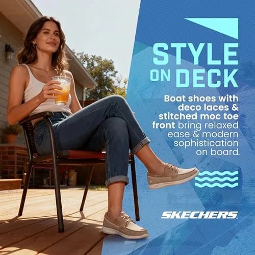 Skechers Performance Women's Go Walk Coral Boat Shoe, 7 US | Lightweight, Breathable & Supportive thumbnail 6