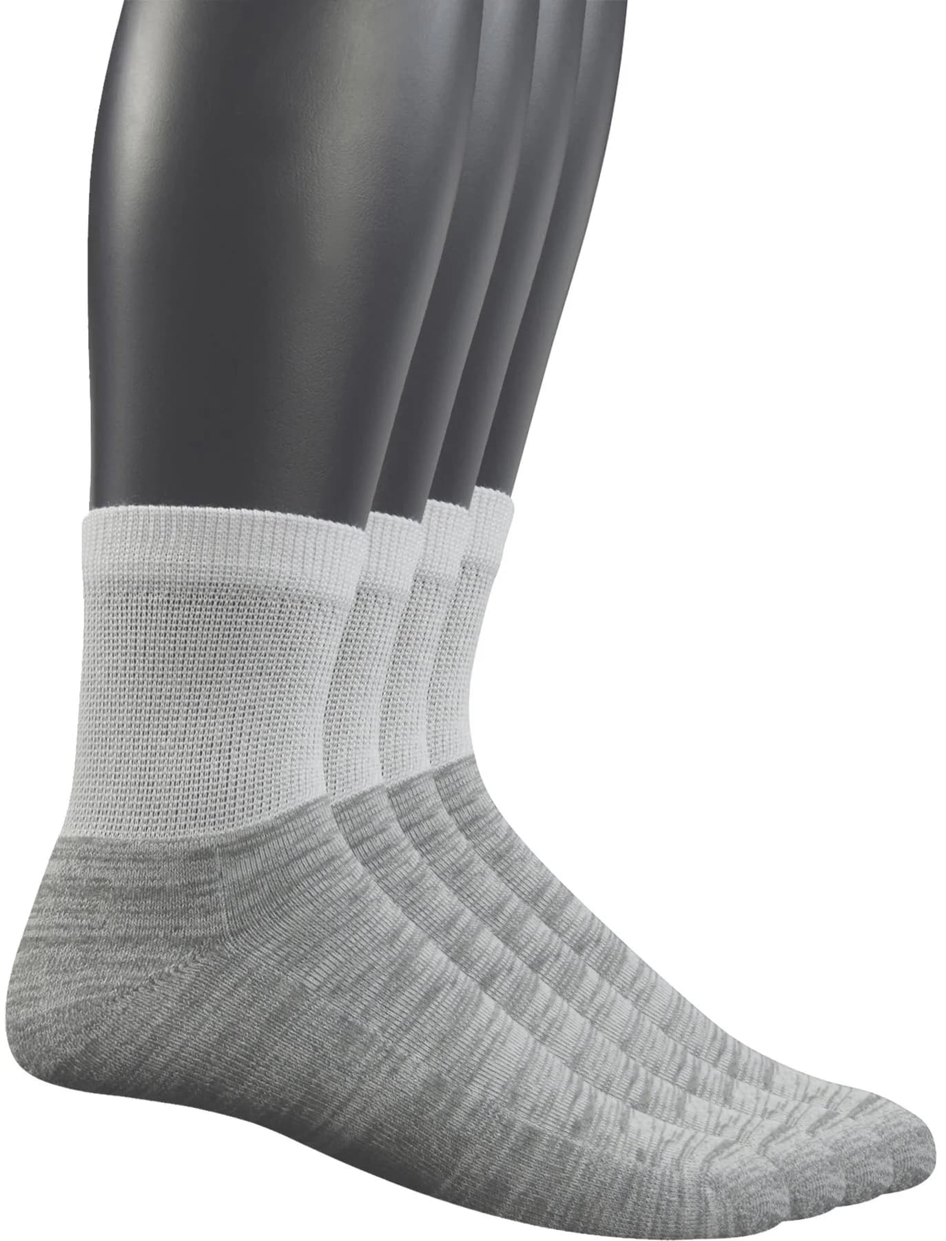 Yomandamor Men's 4 Pairs Diabetic Ankle Socks Seamless Toe Cushion Sole | Comfort & Circulation Support - main product image