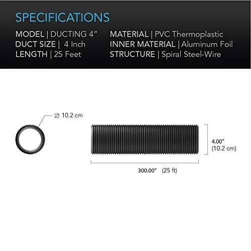 AC Infinity Flexible 4-Inch Aluminum Ducting 25 Feet | Durable, Leak-Resistant Ventilation Solution thumbnail 5