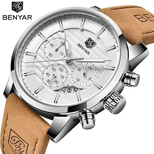 BENYAR Men's Analog Quartz Chronograph Watch 44mm (1.73 inch) | Water Resistant 3ATM thumbnail 2