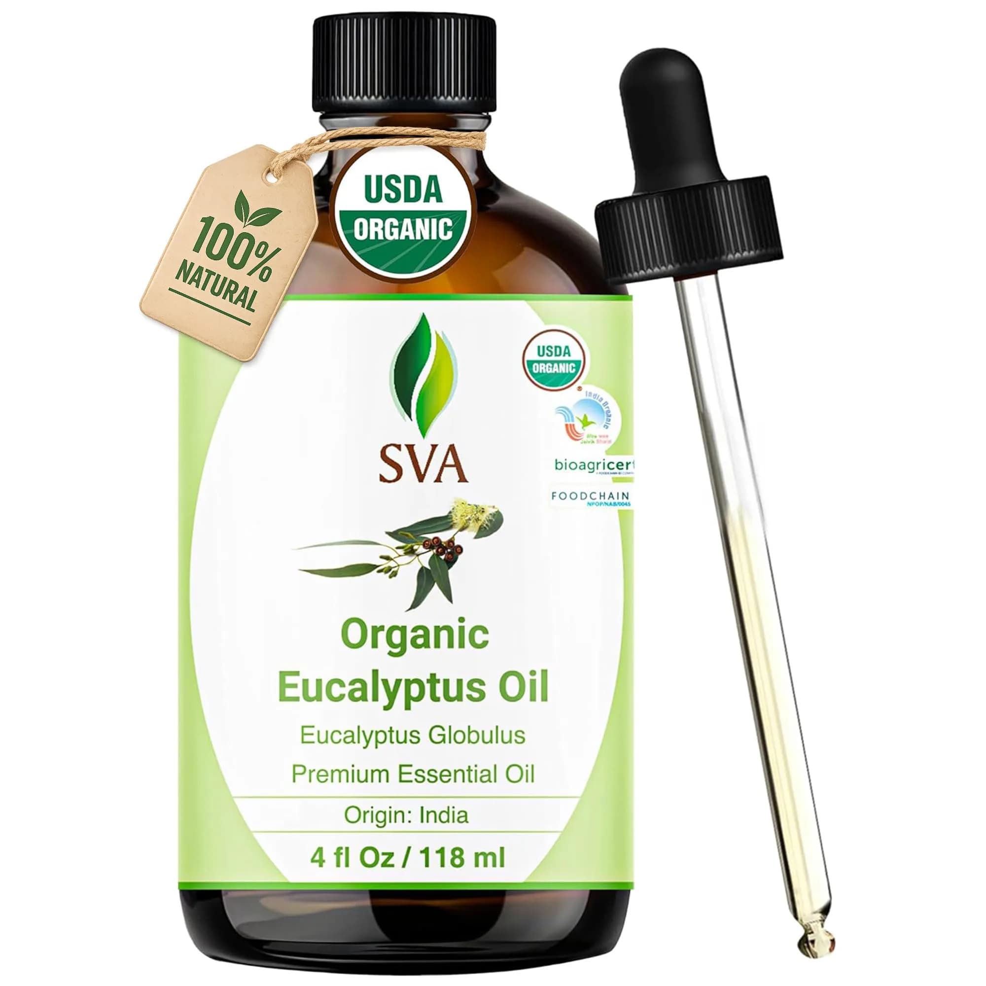 SVA Organics Rue Essential Oil 0.33 Fl Oz (10 ml) - Pure & Natural Aromatherapy Oil — 4 Fl Oz