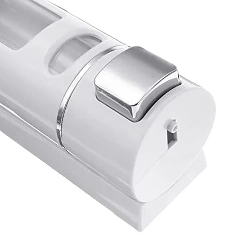 KITSCH Abs Plastic Liquid Soap Dispenser 400 Ml White Wall Mount | Durable & Maintenance-Free thumbnail 4