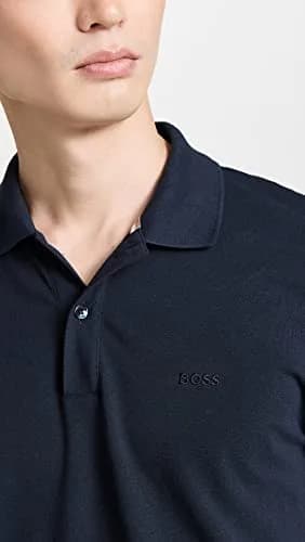 BOSS Pallas Polo Shirt, Dark Blue, XXL | Classic Regular Fit, Cotton, Short Sleeve thumbnail 6
