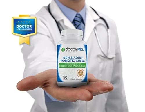 doctor MK's NATURAL Teen/Adult Probiotics Chewable 50 Count | Sugar Free Wild Berry Flavor for Gut & Immunity thumbnail 4