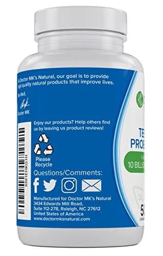 doctor MK's NATURAL Teen/Adult Probiotics Chewable 50 Count | Sugar Free Wild Berry Flavor for Gut & Immunity thumbnail 3