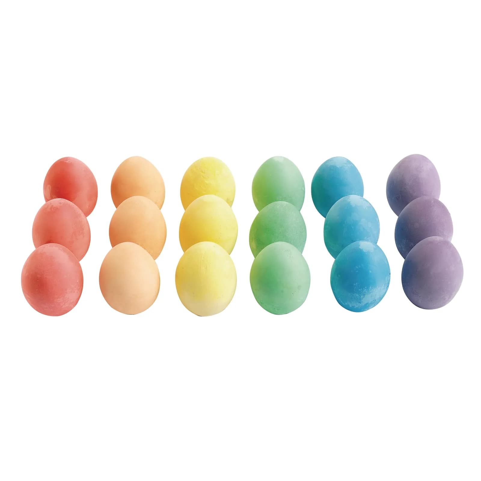 Colorations Chunky Chalk Eggs, Set of 18, 2 1/8 x 1 1/2 inches | Non-Toxic Sidewalk Chalk for Kids
