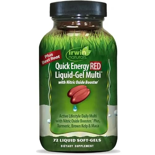Irwin Naturals Quick Energy RED Active Lifestyle Multivitamin | Nitric Oxide Support & Botanicals thumbnail 1