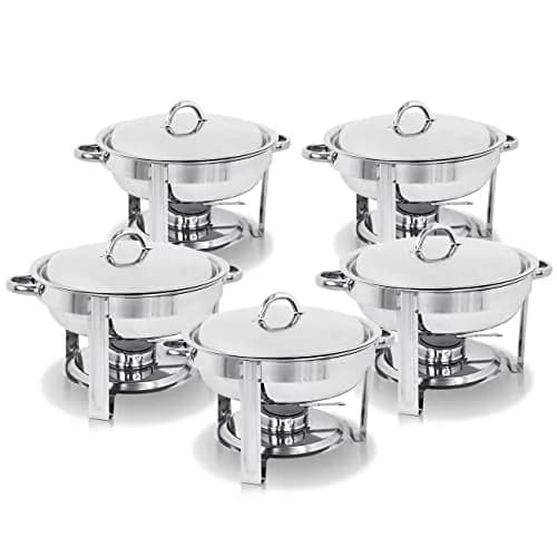 SUPER DEAL 5 Qt. Stainless Steel Chafing Dish Set | Durable Buffet Warmer for Catering & Events thumbnail 1