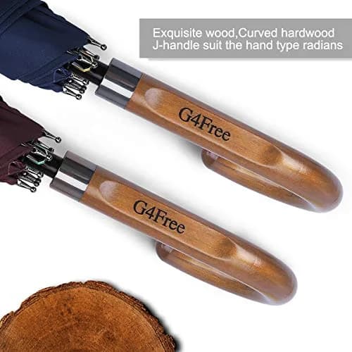 G4Free 52 Inch Golf Umbrella Windproof Large Stick Umbrella with Wooden Handle thumbnail 3