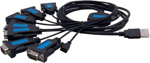 TECHTOO USB to RS232 DB9 Serial Adapter Cable 1.8m (6ft) Male-to-Male with Prolific Chip | Connects PCs, Routers, Modems to USB thumbnail 4