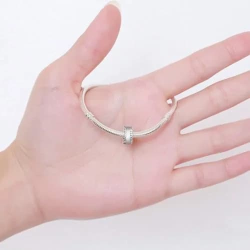Lamoony Charm Sterling Silver Bead for Pandora Bracelet | Elegant Add-a-Bead Accessory thumbnail 6
