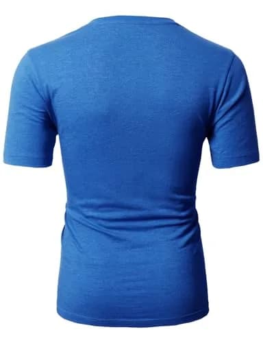 H2H Men's Soft Crewneck Shirts Ultra Blue XL | Comfortable Slim Fit for Daily Wear thumbnail 4