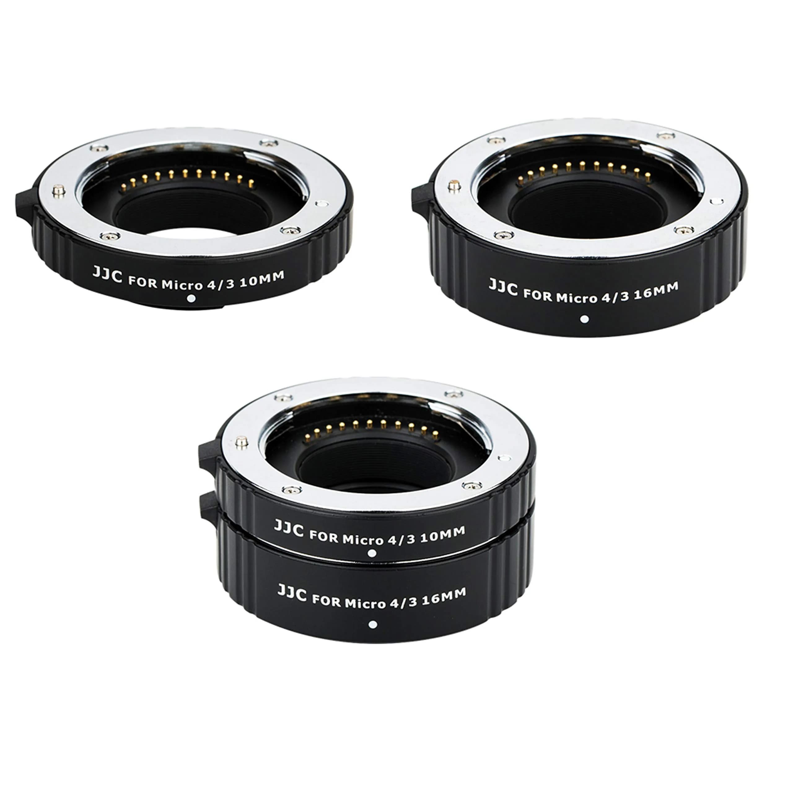 JJC Auto Focus Macro Extension Tube Set for Nikon F Camera & Lens | 12mm, 20mm, 36mm Tubes — Micro 4/3 Mount (Set)