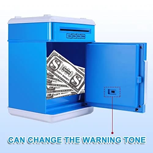 GuDoQi Electronic Piggy Bank for Kids 3-10 Years, 15 cm (5.9 in) | Mini ATM Cash Coin Saving Box with Password Lock thumbnail 5