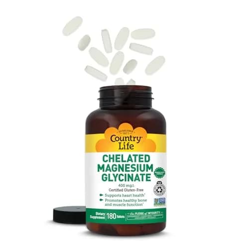 Country Life Chelated Magnesium Glycinate 400 mg | Supports Muscle & Wellness (115 characters) thumbnail 8