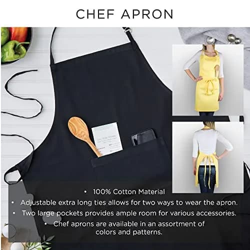 DII Happy Halloween Collection Goth Style Spooky Kitchen Apron, One Size, Gold Skull | Festive Halloween Apron for Men & Women thumbnail 7