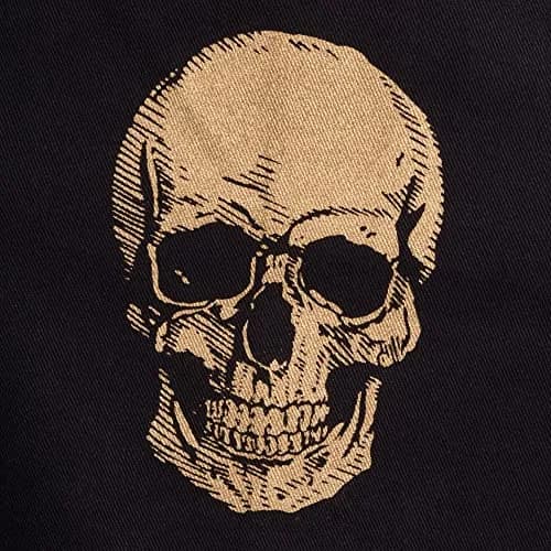 DII Happy Halloween Collection Goth Style Spooky Kitchen Apron, One Size, Gold Skull | Festive Halloween Apron for Men & Women thumbnail 3