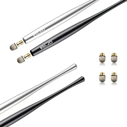 ELZO Stylus Pen Combo 2 Pack | Universal Capacitive Touch Screen with 4 Fiber Tips for Tablets & Phones thumbnail 8