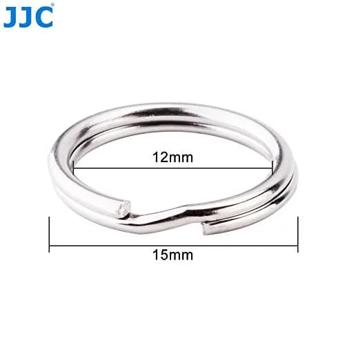 JJC Camera Strap Eyelet Lug Split O Ring Adapter & Leather Cover for Camera | Fits Most Straps ≤ 12mm Wide thumbnail 3