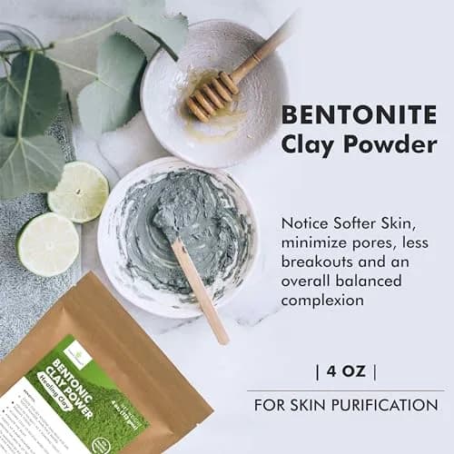 Cosmic Element Calcium Bentonite Clay Powder 4 oz | Skin Detox & Deep Pore Cleansing thumbnail 6
