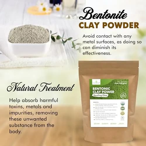 Cosmic Element Calcium Bentonite Clay Powder 4 oz | Skin Detox & Deep Pore Cleansing thumbnail 8