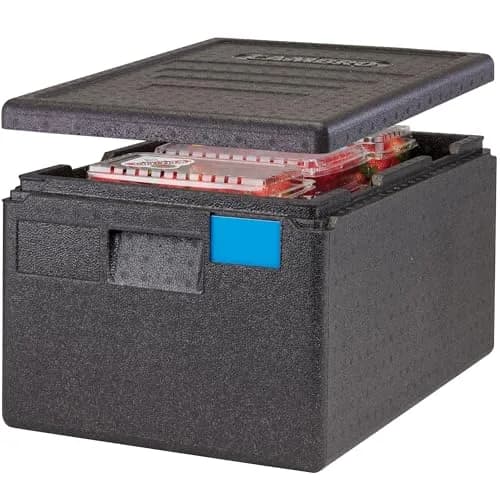 Cambro Cam GoBox Insulated Food Pan Carrier - 46L (45.4 Quarts) - Top Loader - Gray | Keeps Food Hot 4+ Hours thumbnail 1
