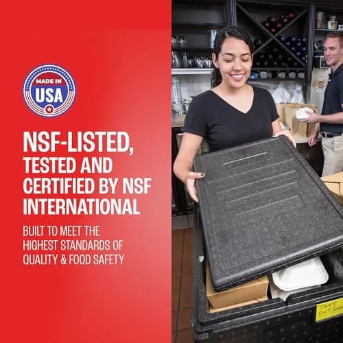 Cambro Cam GoBox Insulated Food Pan Carrier - 46L (45.4 Quarts) - Top Loader - Gray | Keeps Food Hot 4+ Hours thumbnail 7