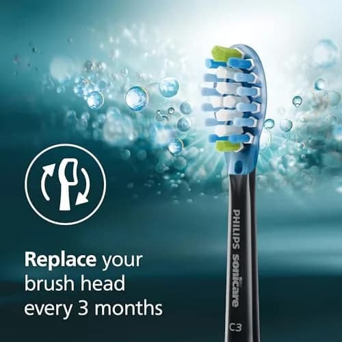 Philips Sonicare C3 Two-in-One Replacement Toothbrush Heads Black 2 Count | Deep Clean & Stain Removal thumbnail 9