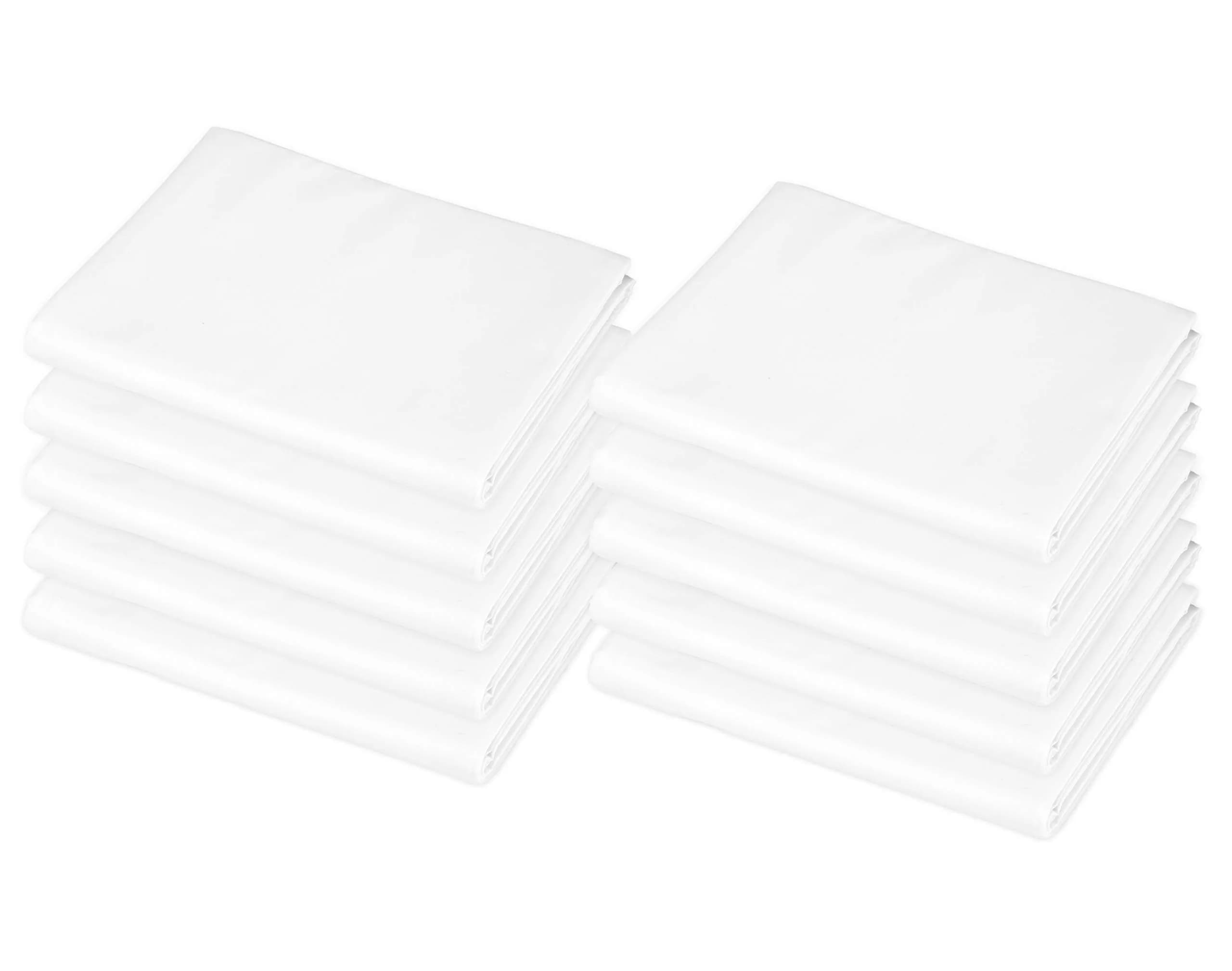 American Baby Company 100% Cotton Percale Cot Sheet for Daycare Standard Size 23" x 51" | Soft & Breathable Cot Sheet for Daycare and Preschool, Blue — White / 23" x 51"