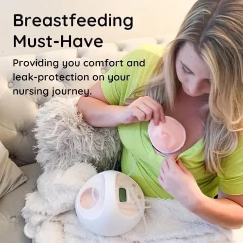 BABY BLISS Organic Nursing Pads Washable Bamboo Viscose Breastfeeding Pads 14 Count (Pastel Touch, 3.9") | Triple-Layer Leak Protection thumbnail 9