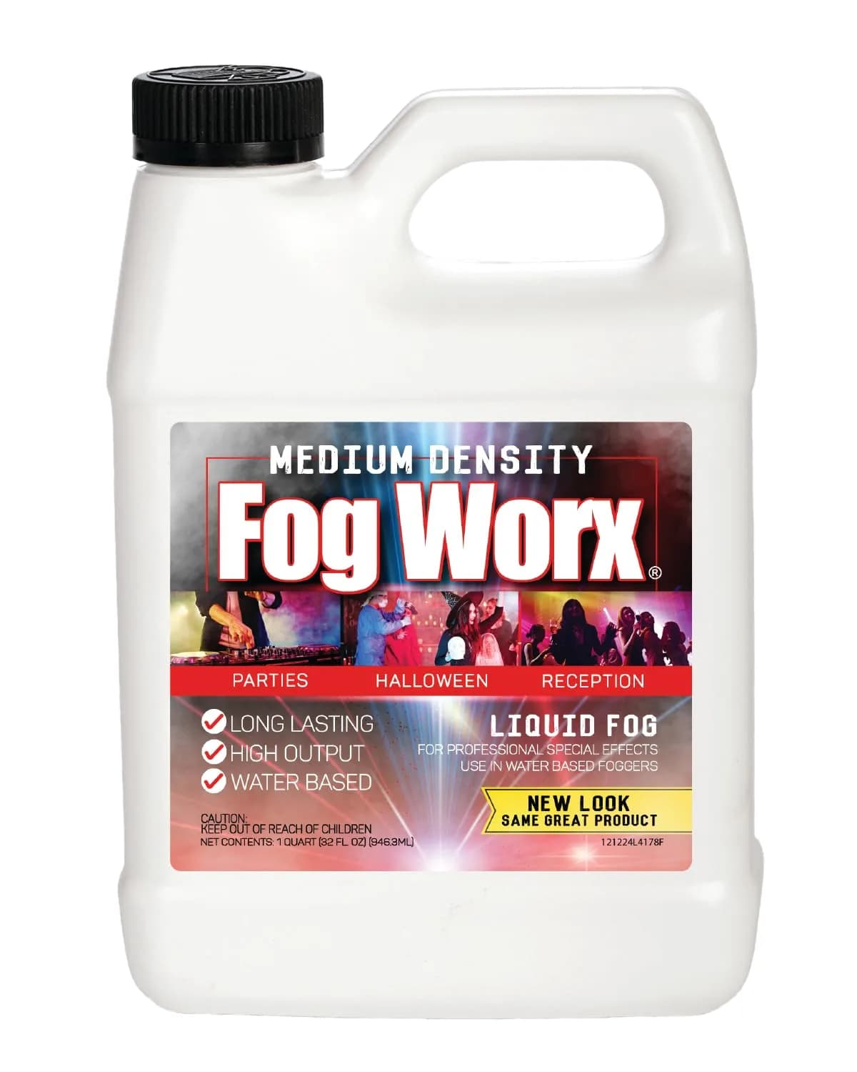 Fog Worx Fog Juice 1.89 L (64 oz) | Premium Water-Based Fog Machine Fluid for Medium Density Fog — Quart thumbnail 1