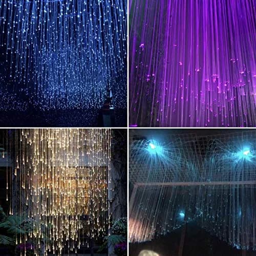 AMKI 16W Bluetooth Fiber Optic Curtain Light Kit 3m (9.8ft) 300pcs | RGBW Waterfall Effect Music Mode App/Remote Control thumbnail 7