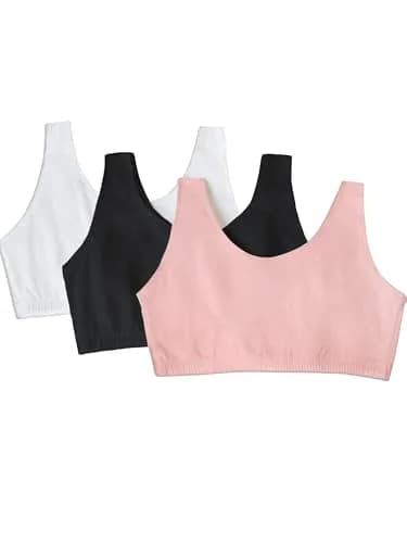 Fruit of the Loom Womens Built Up Tank Style Sports Bra | Cotton Support & Comfort thumbnail 1