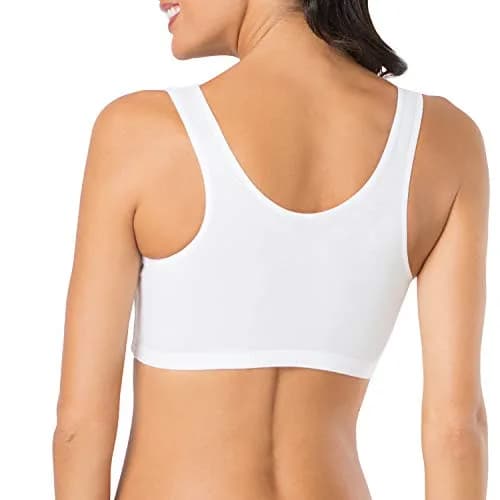 Fruit of the Loom Womens Built Up Tank Style Sports Bra | Cotton Support & Comfort thumbnail 4