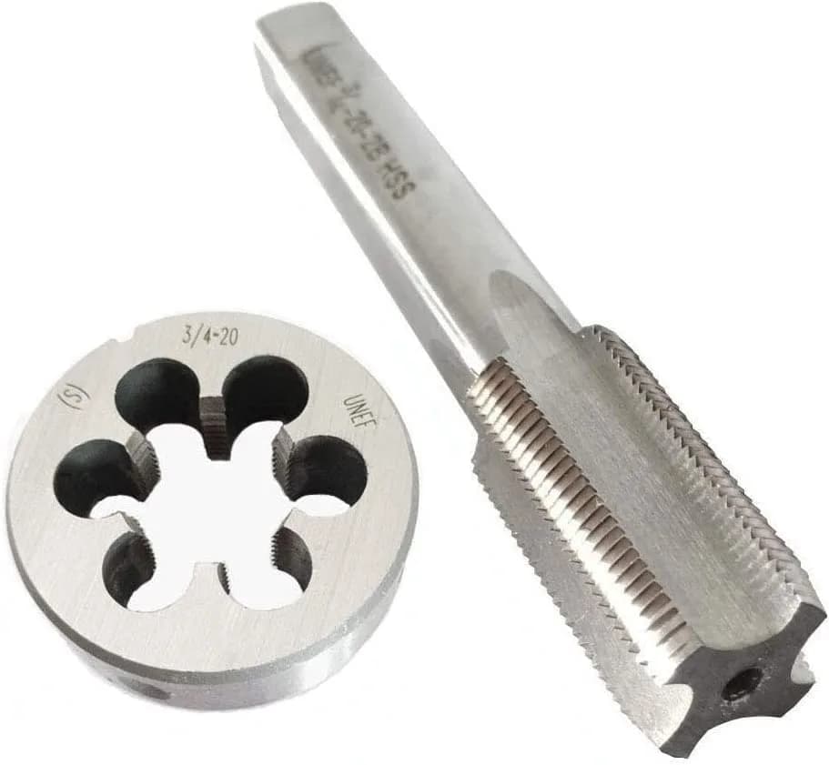 ASZLBYM 3/4-20 HSS Tap And Die Set | UNEF Machine Thread, Round Die, Right Hand, 3/4"-20 Thread (0.811 Fl Oz)
