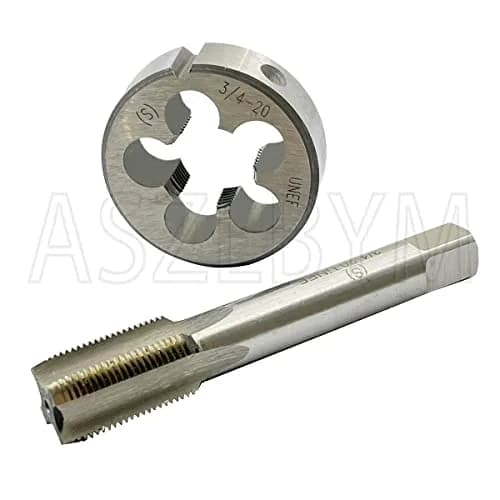 ASZLBYM 3/4-20 HSS Tap And Die Set | UNEF Machine Thread, Round Die, Right Hand, 3/4"-20 Thread (0.811 Fl Oz) thumbnail 3