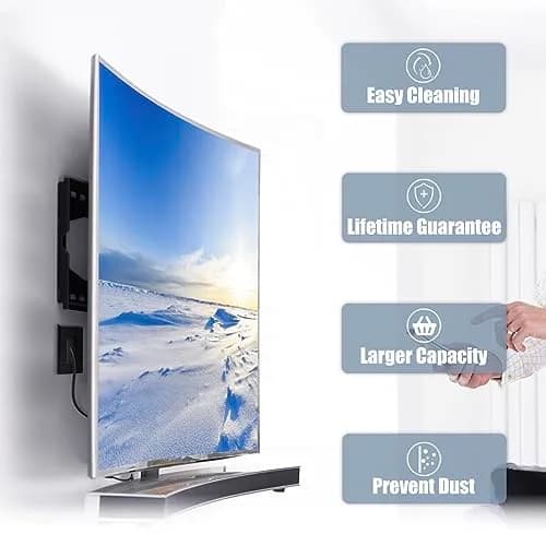 VCE White Decorator Brush Wall Plate for Low Voltage Cables, Single Gang 2-Pack | Clean Cable Management for Wall-Mounted TVs thumbnail 5