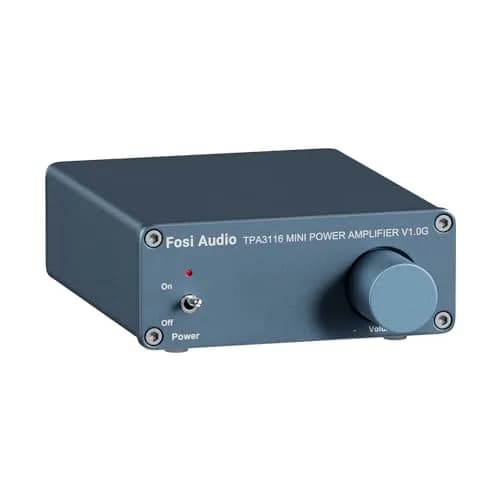 Fosi Audio V1.0G 2 Channel Class D Mini Stereo Amplifier 50W x 2 | Efficient Home & Professional Audio thumbnail 1