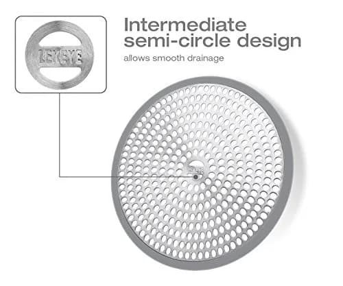 LEKEYE Shower Hair Catcher Drain Protector Strainer Steel & Silicone 2 Pack | Fits Standard Drains thumbnail 5