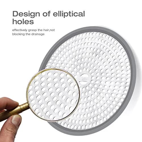 LEKEYE Shower Hair Catcher Drain Protector Strainer Steel & Silicone 2 Pack | Fits Standard Drains thumbnail 6