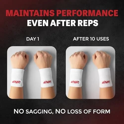 Reisport Gymnastics Wristband White Unisex 5 inch (11.4 cm) Sweat-Wicking | Trusted by Gymnasts Worldwide thumbnail 4