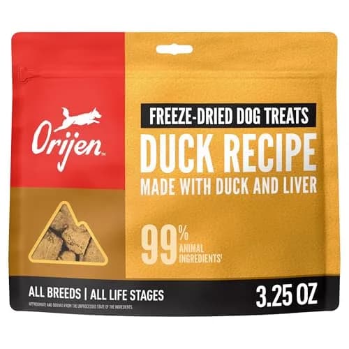 ORIJEN WHOLEPREY Freeze Dried Dog Treats Free-Run Duck 3.25oz | High Protein, Nutrients Locked In thumbnail 1