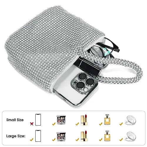 JIAN YA NA Evening Clutch Bag for Women | Rhinestone Party Purse with Magnetic Closure thumbnail 8
