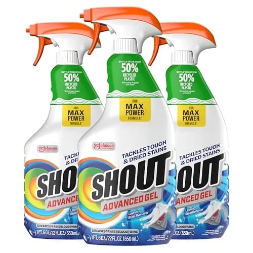 SHOUT Advanced Gel Laundry Stain Remover Spray 22 Fl Oz (650ml) | 70% More Stain-Fighting Power thumbnail 1